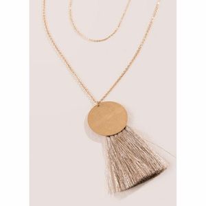 Francesca’s Lizzie Layered Tassel Pendant Necklace